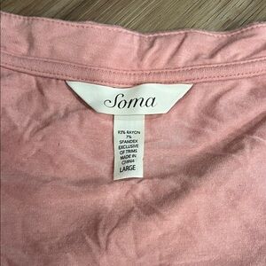 Soma Rapture Rose Scoop Neck Short Sleeve Pocket Tee, size Large, Used like new